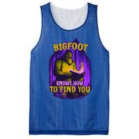 Bigfoot Knows How To Find You Loves To Read Cool Gift Mesh Reversible Basketball Jersey Tank