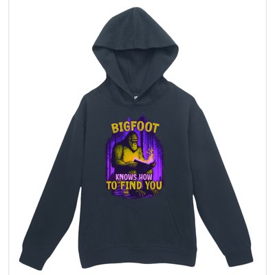 Bigfoot Knows How To Find You Loves To Read Cool Gift Urban Pullover Hoodie