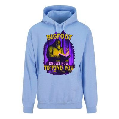 Bigfoot Knows How To Find You Loves To Read Cool Gift Unisex Surf Hoodie