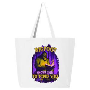 Bigfoot Knows How To Find You Loves To Read Cool Gift 25L Jumbo Tote