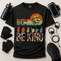 Be Kind Hand Sign Language ASL Puzzle Autism Performance Shirt