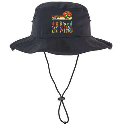 Be Kind Hand Sign Language ASL Puzzle Autism Bucket Hat