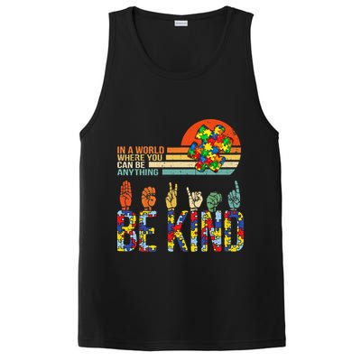 Be Kind Hand Sign Language ASL Puzzle Autism PosiCharge Competitor Tank