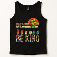 Be Kind Hand Sign Language ASL Puzzle Autism Tank Top