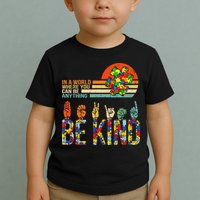 Be Kind Hand Sign Language ASL Puzzle Autism Toddler T-Shirt