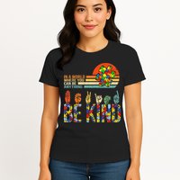 Be Kind Hand Sign Language ASL Puzzle Autism Womens T-Shirt