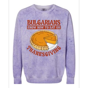 Bulgarians Know Hoy To Eat On Thanksginig Colorblast Crewneck Sweatshirt