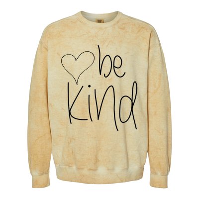 Be Kind Heart Love Blessed Grateful Colorblast Crewneck Sweatshirt