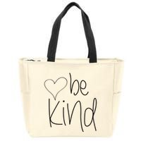 Be Kind Heart Love Blessed Grateful Zip Tote Bag