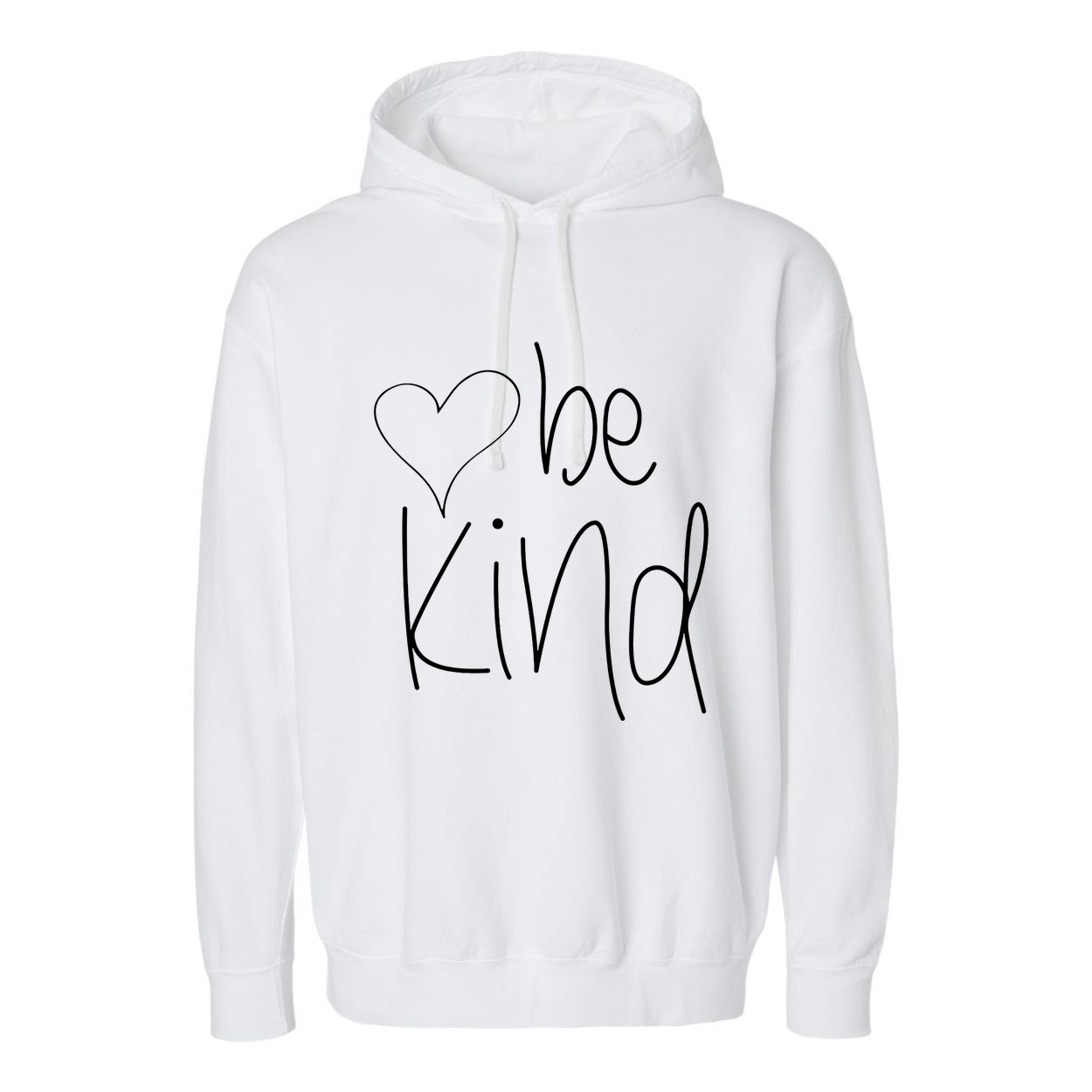 Be Kind Heart Love Blessed Grateful Garment-Dyed Fleece Hoodie