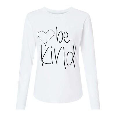 Be Kind Heart Love Blessed Grateful Womens Cotton Relaxed Long Sleeve T-Shirt