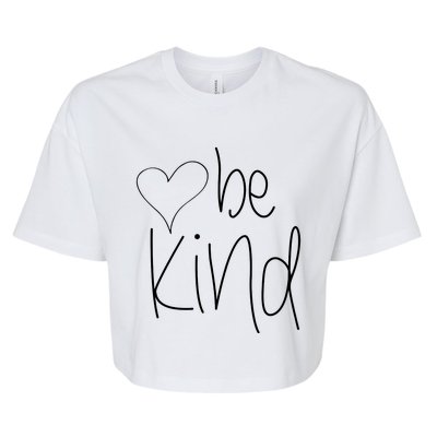 Be Kind Heart Love Blessed Grateful Bella+Canvas Jersey Crop Tee