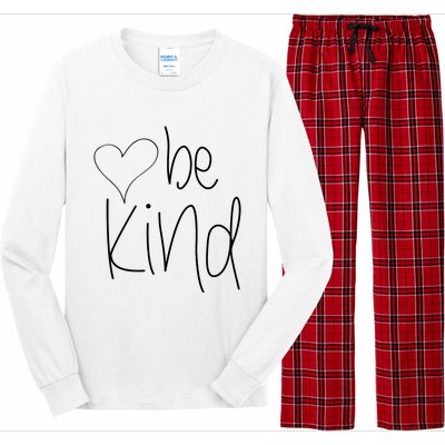 Be Kind Heart Love Blessed Grateful Long Sleeve Pajama Set