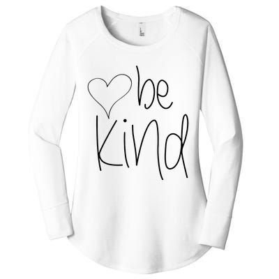 Be Kind Heart Love Blessed Grateful Women's Perfect Tri Tunic Long Sleeve Shirt