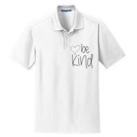 Be Kind Heart Love Blessed Grateful Dry Zone Grid Polo