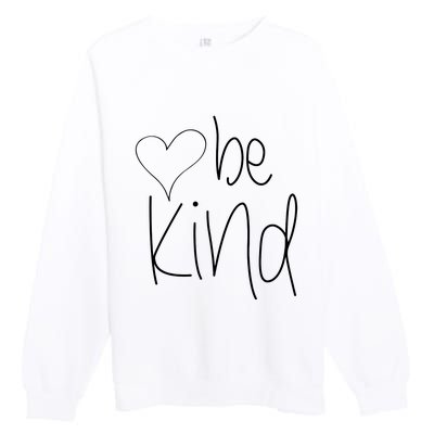 Be Kind Heart Love Blessed Grateful Premium Crewneck Sweatshirt