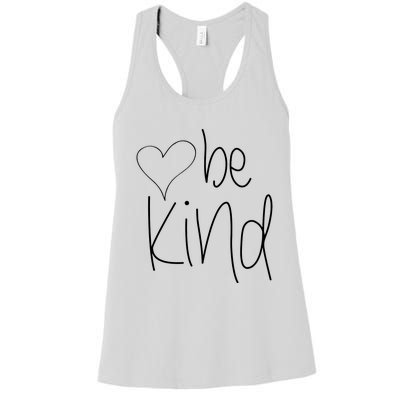 Be Kind Heart Love Blessed Grateful Women's Racerback Tank