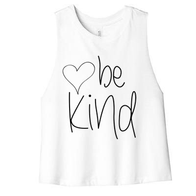 Be Kind Heart Love Blessed Grateful Women's Racerback Cropped Tank