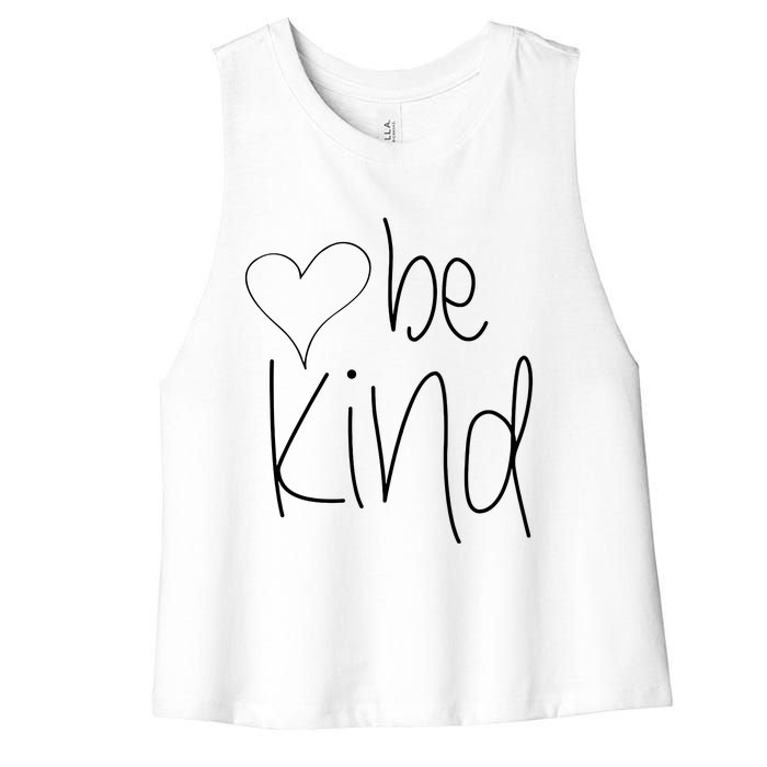 Be Kind Heart Love Blessed Grateful Women's Racerback Cropped Tank