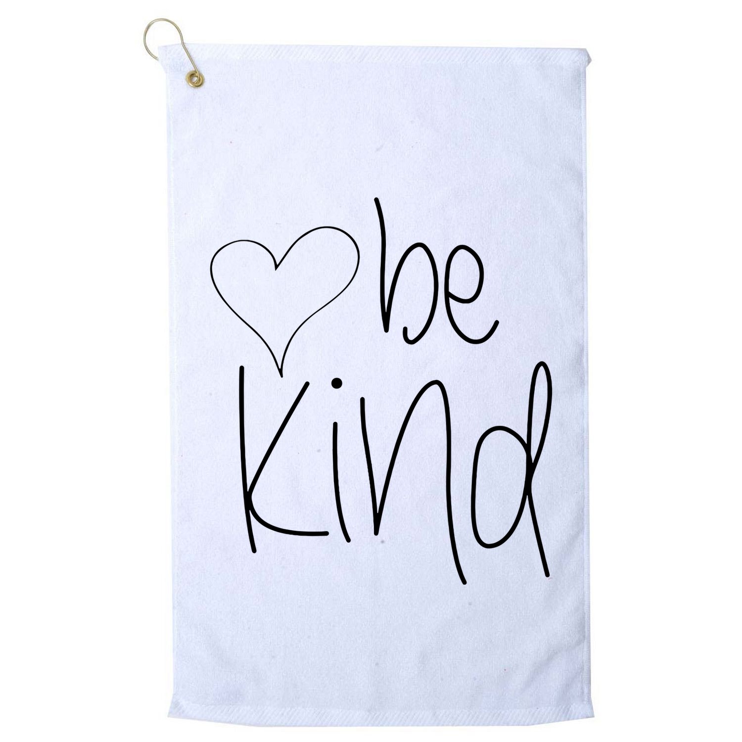 Be Kind Heart Love Blessed Grateful Golf Towel