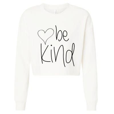 Be Kind Heart Love Blessed Grateful Cropped Pullover Crew