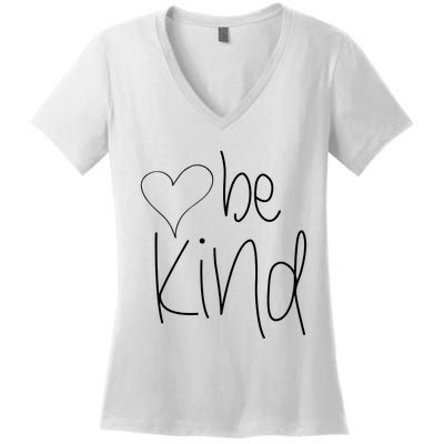 Be Kind Heart Love Blessed Grateful Women's V-Neck T-Shirt