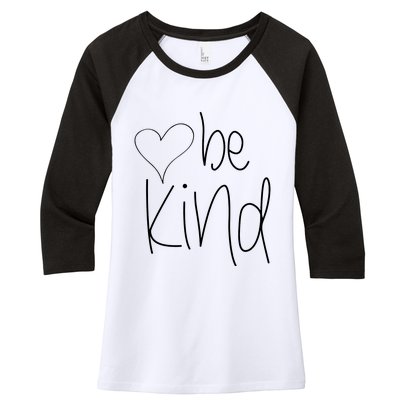 Be Kind Heart Love Blessed Grateful Women's Tri-Blend 3/4-Sleeve Raglan Shirt