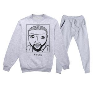 BadlyDrawnCelebsShop Kevin Hart Premium Crewneck Sweatsuit Set