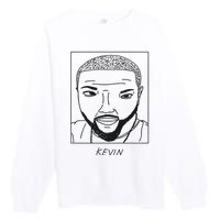 BadlyDrawnCelebsShop Kevin Hart Premium Crewneck Sweatshirt