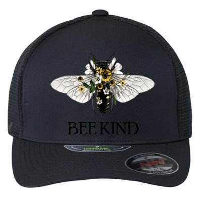 Bee Kind Help Preserve Them Save Our Bees Graphic Gift Flexfit Unipanel Trucker Cap