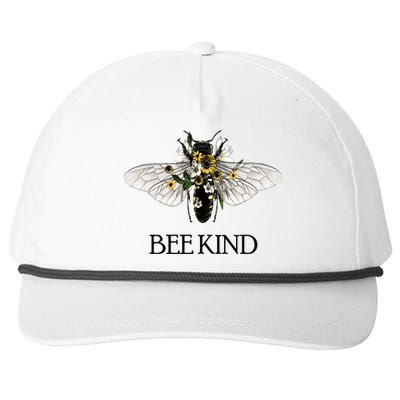 Bee Kind Help Preserve Them Save Our Bees Graphic Gift Snapback Five-Panel Rope Hat