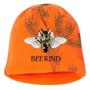 Bee Kind Help Preserve Them Save Our Bees Graphic Gift Kati - Camo Knit Beanie