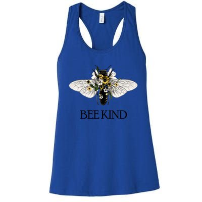 Bee Kind Help Preserve Them Save Our Bees Graphic Gift Women's Racerback Tank