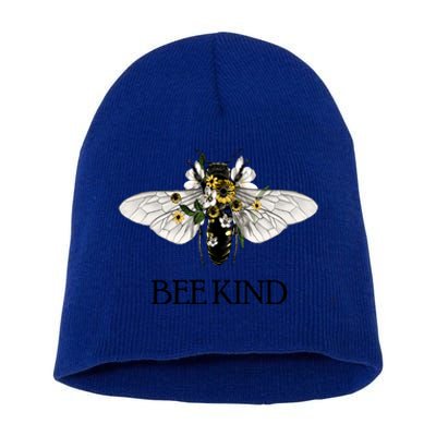 Bee Kind Help Preserve Them Save Our Bees Graphic Gift Short Acrylic Beanie