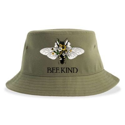 Bee Kind Help Preserve Them Save Our Bees Graphic Gift Sustainable Bucket Hat