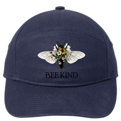 Bee Kind Help Preserve Them Save Our Bees Graphic Gift 7-Panel Snapback Hat