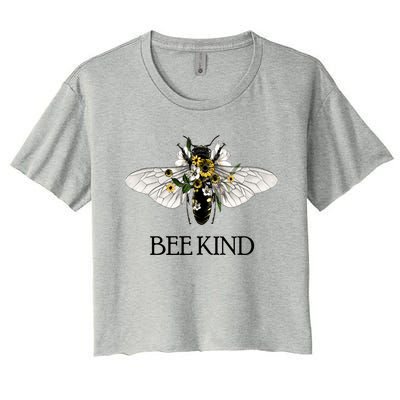 Bee Kind Help Preserve Them Save Our Bees Graphic Gift Women's Crop Top Tee