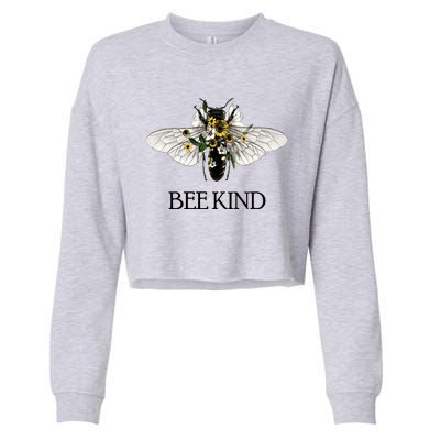 Bee Kind Help Preserve Them Save Our Bees Graphic Gift Cropped Pullover Crew