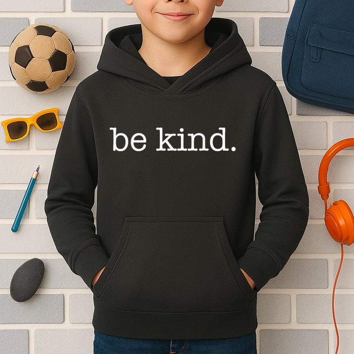 Be Kind In A World Where You Can Be Anything Typewriter Kids Hoodie