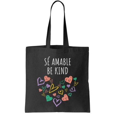 Be Kind In Spanish Se Amable Hearts Women And Girl Inspiring Bag