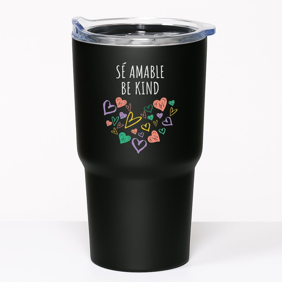 Be Kind In Spanish Se Amable Hearts Women And Girl Inspiring Tumbler