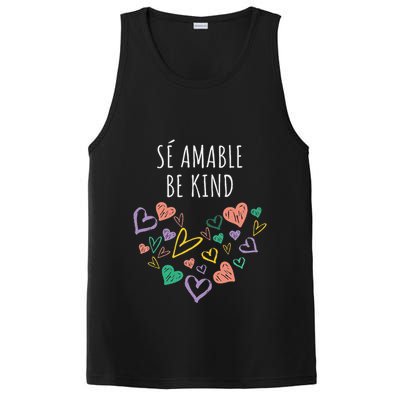 Be Kind In Spanish Se Amable Hearts Women And Girl Inspiring PosiCharge Competitor Tank
