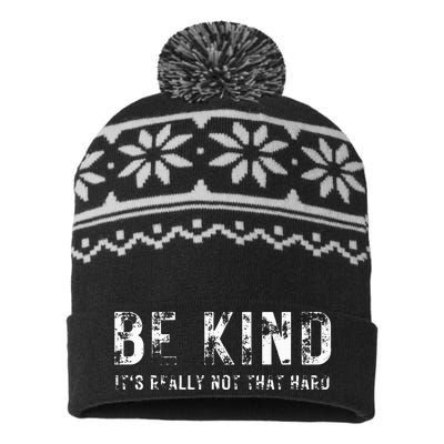 Be Kind It's Really Not That Hard USA-Made Snowflake Beanie