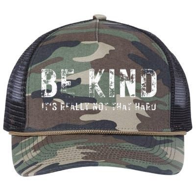 Be Kind It's Really Not That Hard Retro Rope Trucker Hat Cap