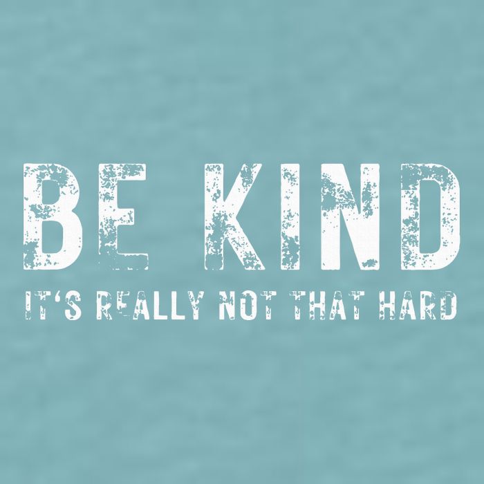 Be Kind It's Really Not That Hard Sueded Cloud Jersey T-Shirt