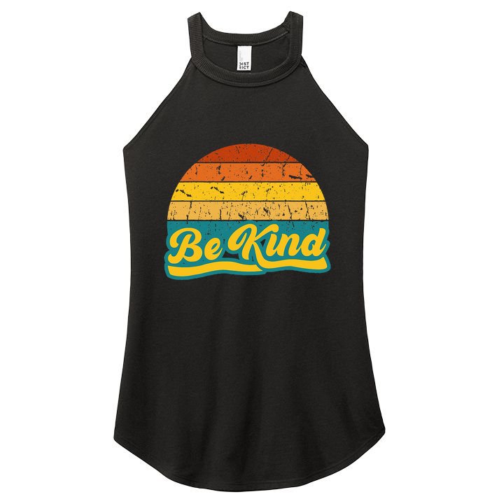Be Kind Inspiring Design for a Fashionable Movement Women's Perfect Tri Rocker Tank