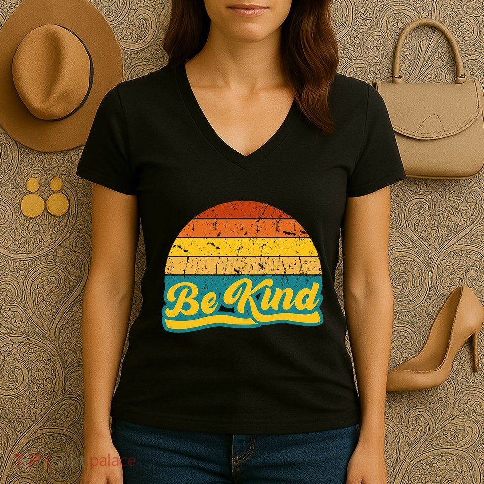 Be Kind Inspiring Design for a Fashionable Movement Women's V-Neck T-Shirt