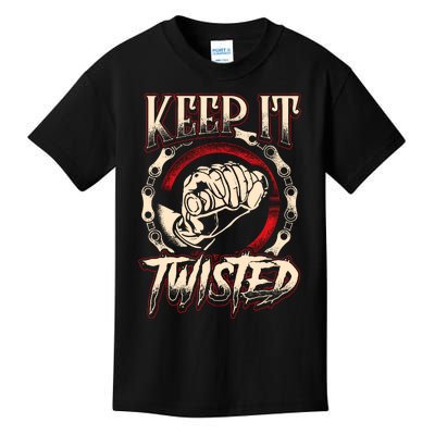 Biker Keep It Twisted Funny Motorbike Dirt Or Racing Kids T-Shirt