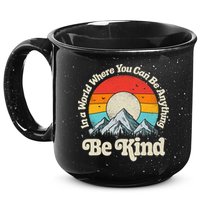 Be Kind In A World Where You Can Be Anything Kindness Retro 15oz Campfire Ceramic Mug