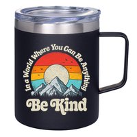 Be Kind In A World Where You Can Be Anything Kindness Retro 12oz Stainless Steel Coffee Mug